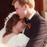 A quiet moment on our wedding day - 27 years ago!