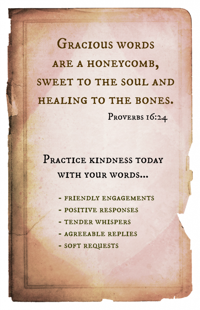 Practice Kindness today with your words