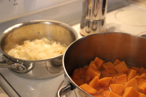 cooking sweet potatoes for soup