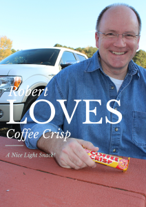 Robert loves Coffee Crisp