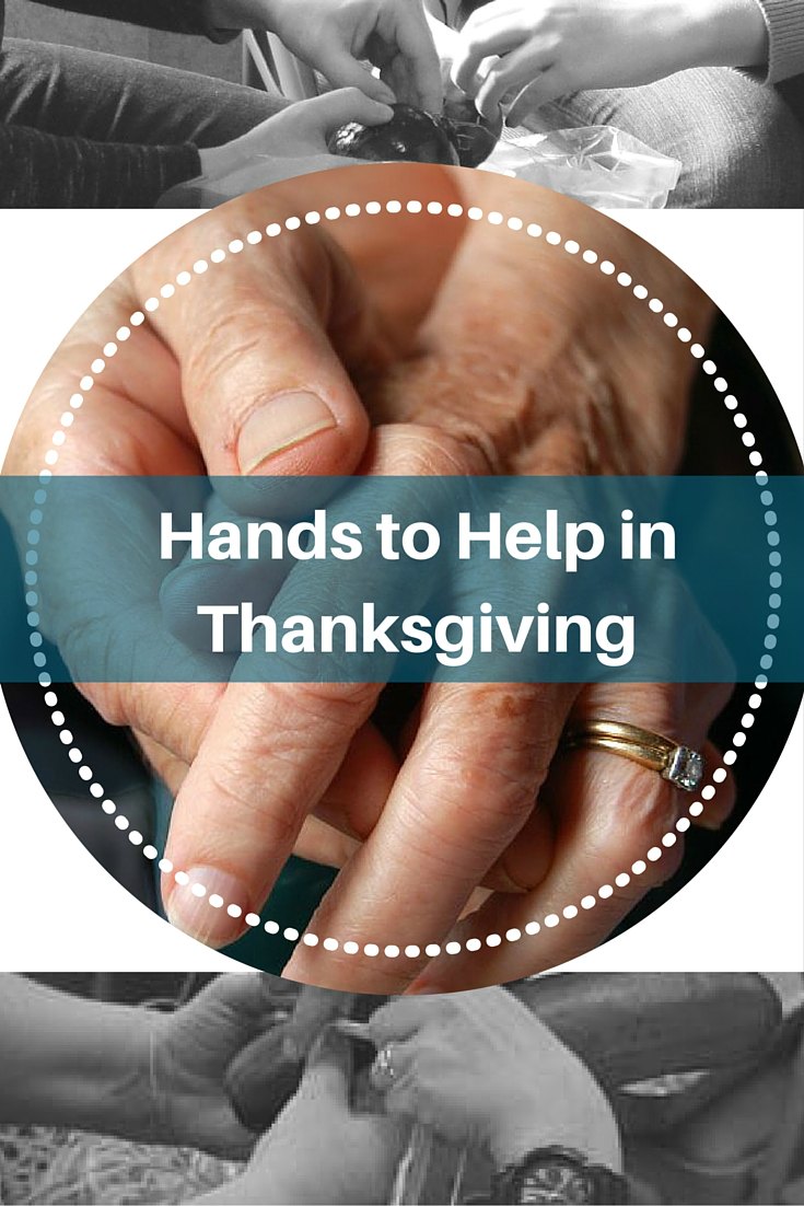hands to help in thanksgiving pin