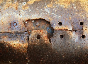 rusted steel needs a covering to protect