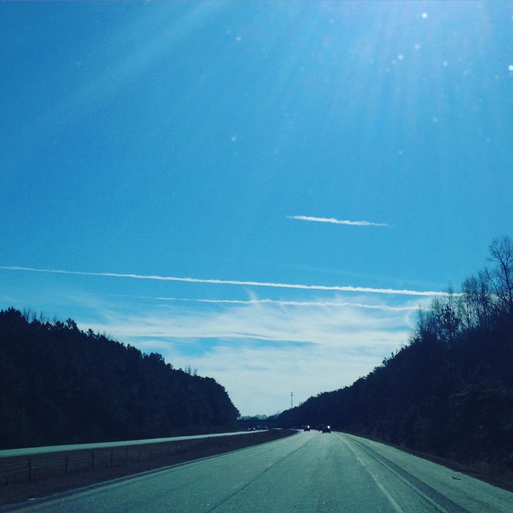 A Joan Day drive with blue sky