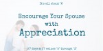 Encourage your spouse with appreciation