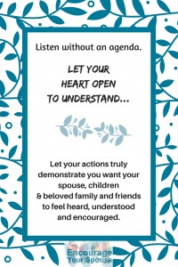open your heart to lisen and understand