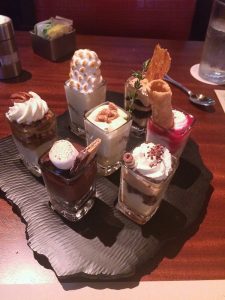 mini indulgence dessert at Seasons52 in Raleigh Values Drive Experiences