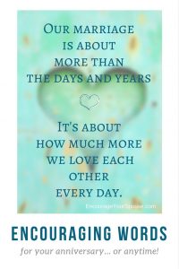 Love each other more - encouraging words for your anniversary or anytime